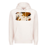 Pale Pink Cowhide Black and Light Brown Brushstroke Premium Hoodie - Jasminsmagicworld