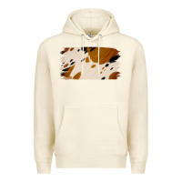 Sandshell Cowhide Black and Light Brown Brushstroke Premium Hoodie - Jasminsmagicworld