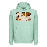 Seafoam Cowhide Black and Light Brown Brushstroke Premium Hoodie - Jasminsmagicworld