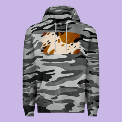 Cowhide Black And Light Brown Brushstroke Premium Hoodie Designed By Jasminsmagicworld