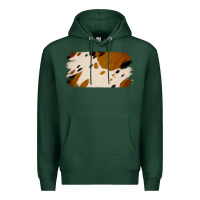 Sports Green Cowhide Black and Light Brown Brushstroke Premium Hoodie - Jasminsmagicworld