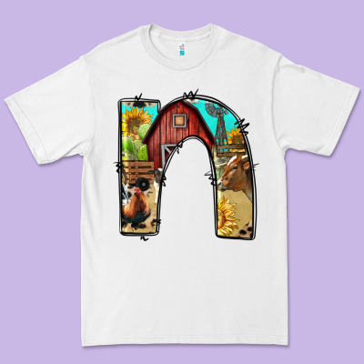 Farm Life Alphabet Lowercase Letters N Premium Tee Designed By Bundleandbundleshop