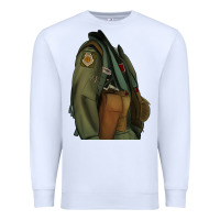 White english pointer airforce Premium Sweatshirt - RanaPortraitStore