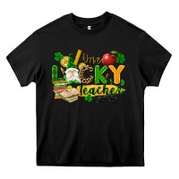 Black one lucky teacher Heavy Core Tee - FaDigitalArtStudio