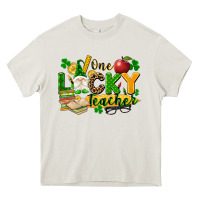 Cream one lucky teacher Heavy Core Tee - FaDigitalArtStudio