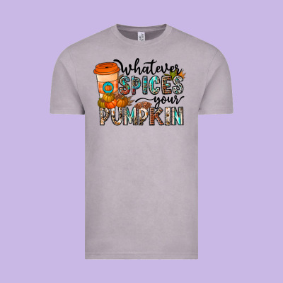 Whatever Spices Your Pumpkin Vintage Tee Designed By Cowhidedigitalart