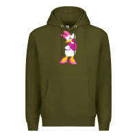 Army Green daisy duck Premium Hoodie - baoMotion