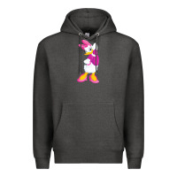 Charcoal Heather daisy duck Premium Hoodie - baoMotion