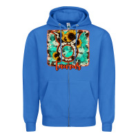 True Royal taurus turquoise cowhide Zipper Hoodie - RanaPortraitStore