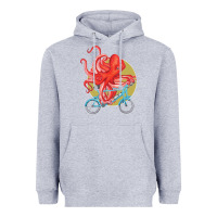 Heather Grey Cycling octopus Heavyweight Hoodie - Bettercallsaul