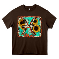 Chocolate Brown pisces turquoise cowhide Heavy Core Tee - RanaPortraitStore
