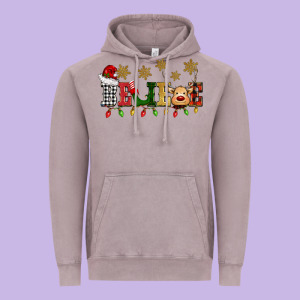 Christmas Believe Vintage Hoodie Designed By Barkaloodesign