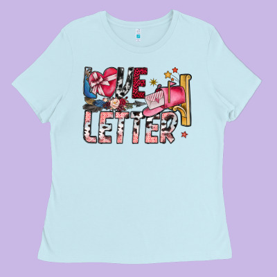 Love Letter Ladies Tee Designed By Sublimationcraftshop