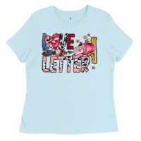 Baby Blue Love Letter Ladies Tee - SublimationCraftShop