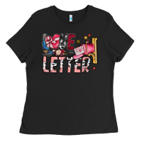 Black Love Letter Ladies Tee - SublimationCraftShop