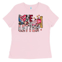 Bubblegum Pink Love Letter Ladies Tee - SublimationCraftShop