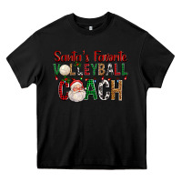 Black Santa's Favorite Volleyball Coach For Christmas Heavy Core Tee - FaDigitalArtStudio