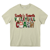 Santa's Favorite Volleyball Coach For Christmas Heavy Core Tee | Teevron