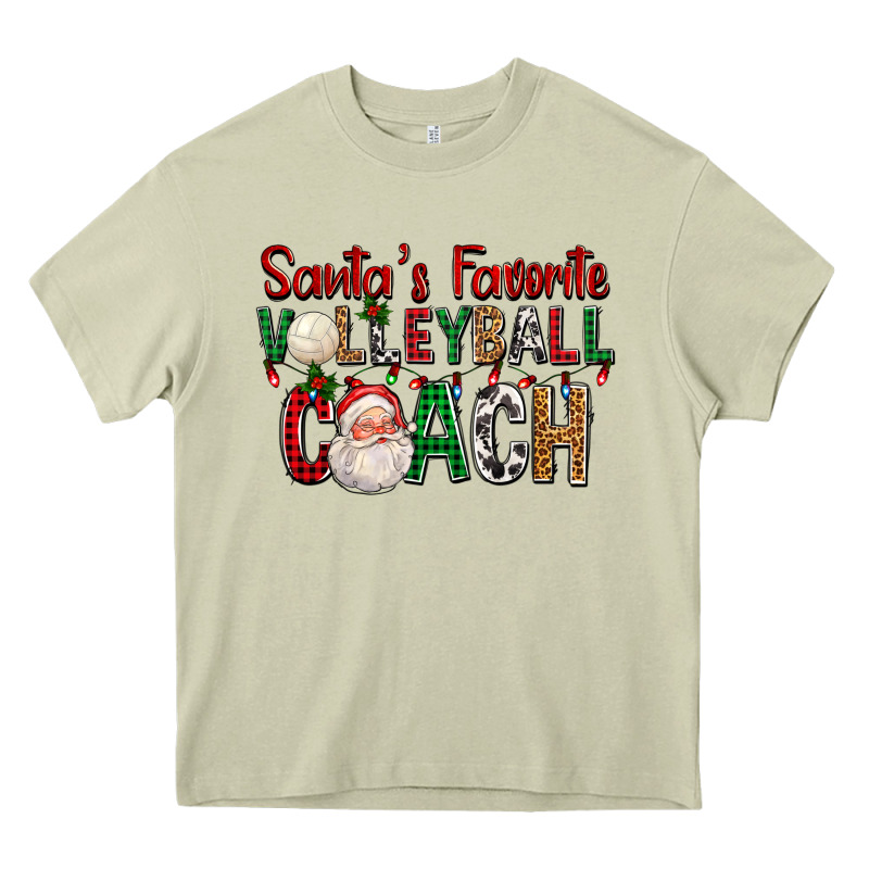 Santa's Favorite Volleyball Coach For Christmas Heavy Core Tee by FaDigitalArtStudio | Teevron
