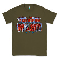 Army Green American Mama Mother's Day Classic Tee - FaDigitalArtStudio