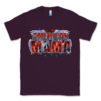 Plum American Mama Mother's Day Classic Tee - FaDigitalArtStudio