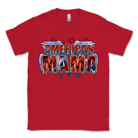 Red American Mama Mother's Day Classic Tee - FaDigitalArtStudio