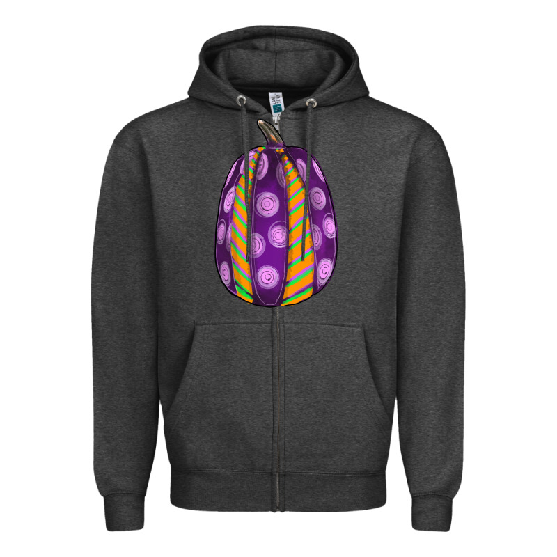 Watercolor Halloween Pumpkin Zipper Hoodie by RanaPortraitStore | Teevron