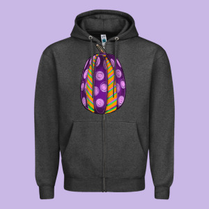 Watercolor Halloween Pumpkin Zipper Hoodie Designed By Ranaportraitstore
