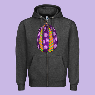 Watercolor Halloween Pumpkin Zipper Hoodie Designed By Ranaportraitstore