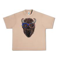 Burro bison with american flag glasses Urban Heavy Tee - RanaPortraitStore