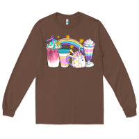 Chestnut Unicorn Coffee Cups Long Sleeve Tee - Artiststas