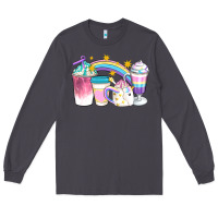 Smoke Unicorn Coffee Cups Long Sleeve Tee - Artiststas