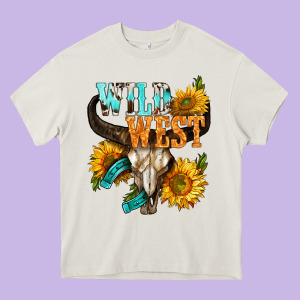 Western Wild West Rodeo Heavy Core Tee Designed By Bundleandbundleshop