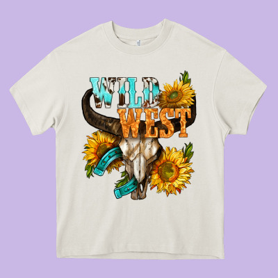 Western Wild West Rodeo Heavy Core Tee Designed By Bundleandbundleshop