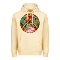 Pina Colada flamingos with western background Premium Hoodie - BarkalooDesign