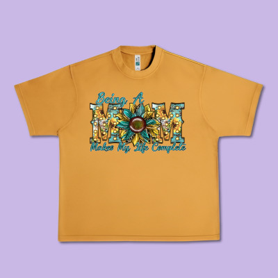 Being A Mom Makes My Life Complete Urban Heavy Tee Designed By Sublimationcraftshop