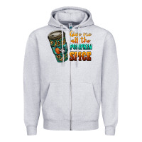 Heather Grey watercolor give me all the pumpkin spice Zipper Hoodie - RanaPortraitStore