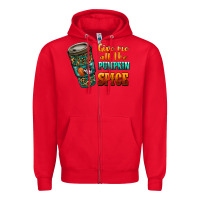 Red watercolor give me all the pumpkin spice Zipper Hoodie - RanaPortraitStore