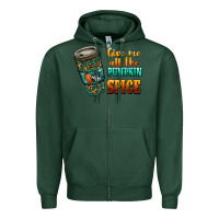 Sports Green watercolor give me all the pumpkin spice Zipper Hoodie - RanaPortraitStore