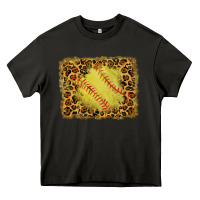 Asphalt watercolor glitter leopard softball background Heavy Core Tee - RanaPortraitStore