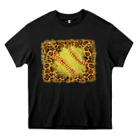 Black watercolor glitter leopard softball background Heavy Core Tee - RanaPortraitStore