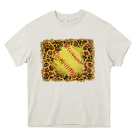 Cream watercolor glitter leopard softball background Heavy Core Tee - RanaPortraitStore