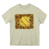 Mossy watercolor glitter leopard softball background Heavy Core Tee - RanaPortraitStore