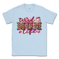 Dusty Blue Tired mom life Classic Tee - FaDigitalArtStudio