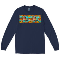 Navy Farm life fall Long Sleeve Tee - Artiststas