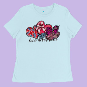 Love Never Fails Ladies Tee Designed By Sublimationcraftshop