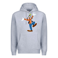 Heather Grey goofy Premium Hoodie - baoMotion