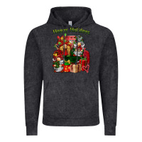 Vintage Black happy holidays gnomes truck Vintage Hoodie - BarkalooDesign