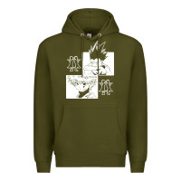 Army Green hunter gon and killua anime manga Premium Hoodie - baoMotion