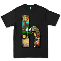 Black farm life alphabet lowercase letters h Premium Tee - BundleAndBundleShop